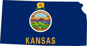 Kansas Flag Map