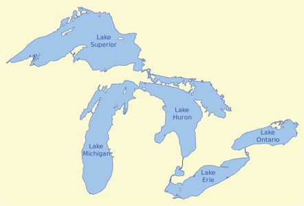 Michigan Great Lakes Map