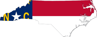 North Carolina Flag Map