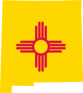 New Mexico Flag Map