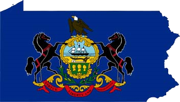 Pennsylvania Flag Map