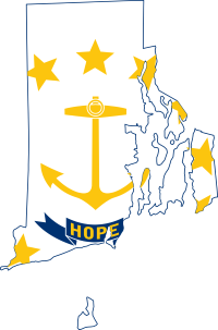 Rhode Island Flag Map