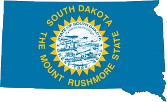 South Dakota Flag Map