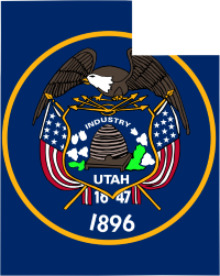 Utah Flag Map