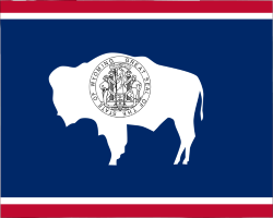 Wyoming Flag Map