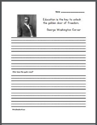George Washington Carver Quotes Copywork
