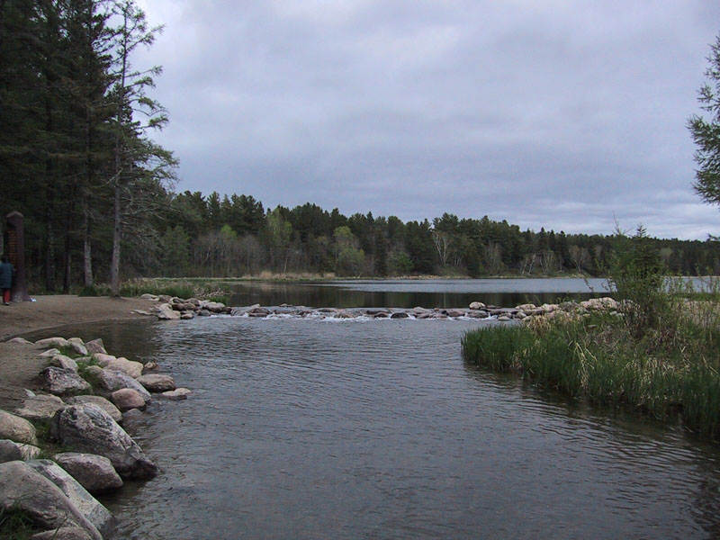 Mississippi River source the edge of Lake Itasca