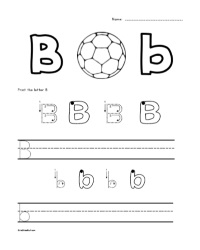 Letter B - Ball Trace Color