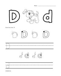 Letter D - Dog Trace Color