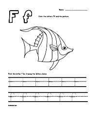 Letter F - Fish Trace Color